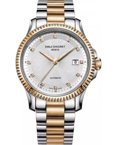 EMILE CHOURIET ARMBANDUHR 08.1155.G.6.3.22.3 BICOLOR MIT WEISSEM ZIFFERBLATT GRIS