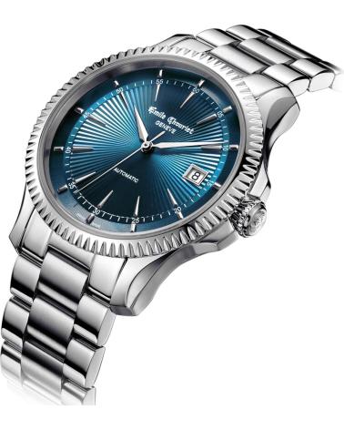 AUTOMATIKUHR EMILE CHOURIET 08.1155.G.6.6.98.6 MIT BLAUEM ZIFFERBLATT UND EDELSTAHLARMBAND GRIS