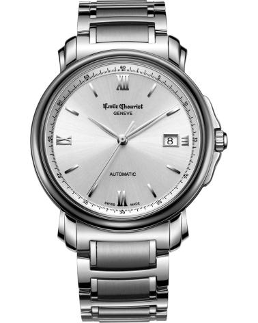 AUTOMATIKUHR EMILE CHOURIET 08 1168 G39 6 8 28 6 GRAU MIT DATUM GRIS