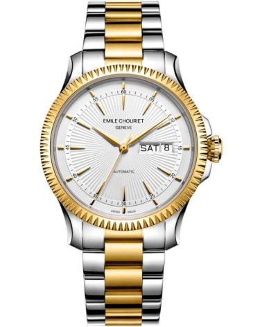 EMILE CHOURIET UHR 09.1155.G.6.56.28.0 BICOLOR MIT WEISSEM ZIFFERBLATT UND GOLDDETAILS GRIS
