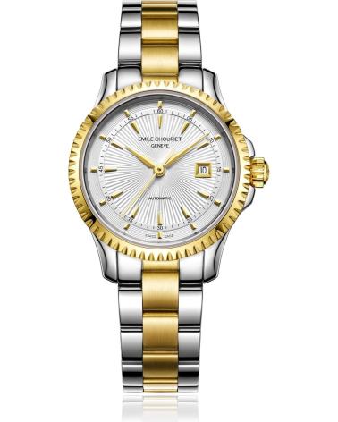 EMILE CHOURIET UHR 19 1155 L 6 0 28 0 BICOLOR GOLD UND STAHL GRIS