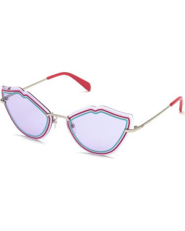 EMILIO PUCCI SONNENBRILLE EP0134-6416Y LIPPEN-DESIGN MIT VIOLETTEN GLÄSERN UND ROTEN BÜGELN