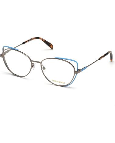 MONTURA GAFAS EMILIO PUCCI EP5141-54008 AZUL GRISÁCEO CON PATILLAS CAREY