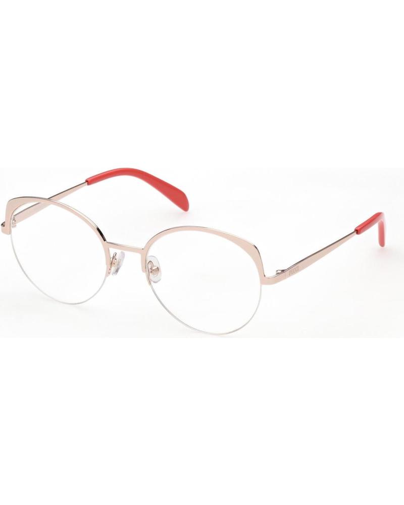 MONTURA DE GAFAS EMILIO PUCCI EP5189-52028 OVALADA CON DETALLES ROJOS