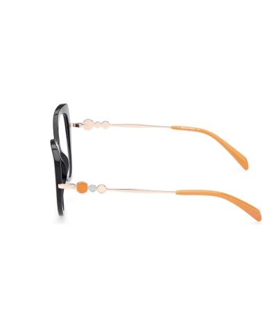 EMILIO PUCCI BRILLENRAHMEN EP5190-53001 CAT-EYE SCHWARZ MIT ROSÉGOLDENEN BÜGELN