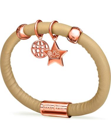 BRACELET FOLLI FOLLIE '1B13T046RI' AVEC CHARMS ÉTOILE ET MONDE TON OR ROSE