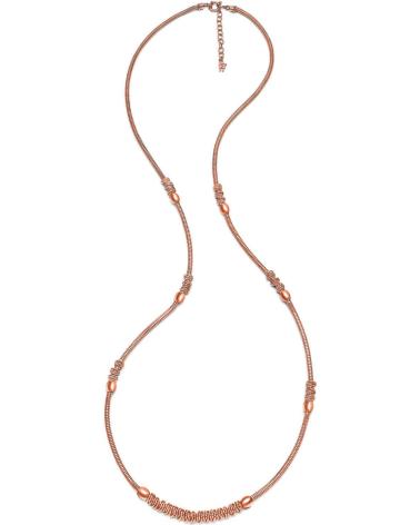 COLLAR LARGO FOLLI FOLLIE 1N14T070R DE CADENA FINA EN ORO ROSA