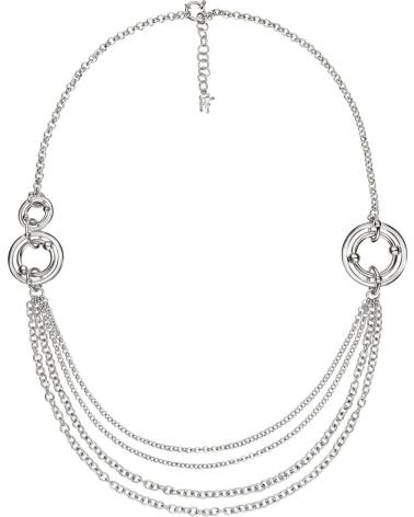 LONG NECKLACE FOLLI FOLLIE 1N15F075 WITH MULTIPLE CHAINS AND CIRCULAR DETAILS