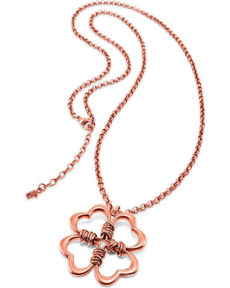 COLLIER FOLLI FOLLIE 1N15T002R PENDENTIF FLORAL CŒURS OR ROSE