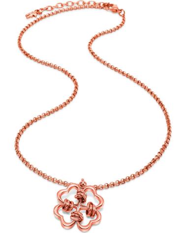 COLLAR FOLLI FOLLIE 1N15T003R CON COLGANTE ROSETA DE CORAZONES EN ORO ROSA