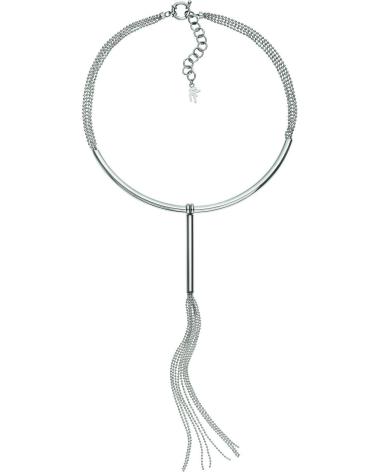 COLLAR FOLLI FOLLIE 1N17F013 CON COLGANTE DE FLECOS ONDULADOS PLATEADO
