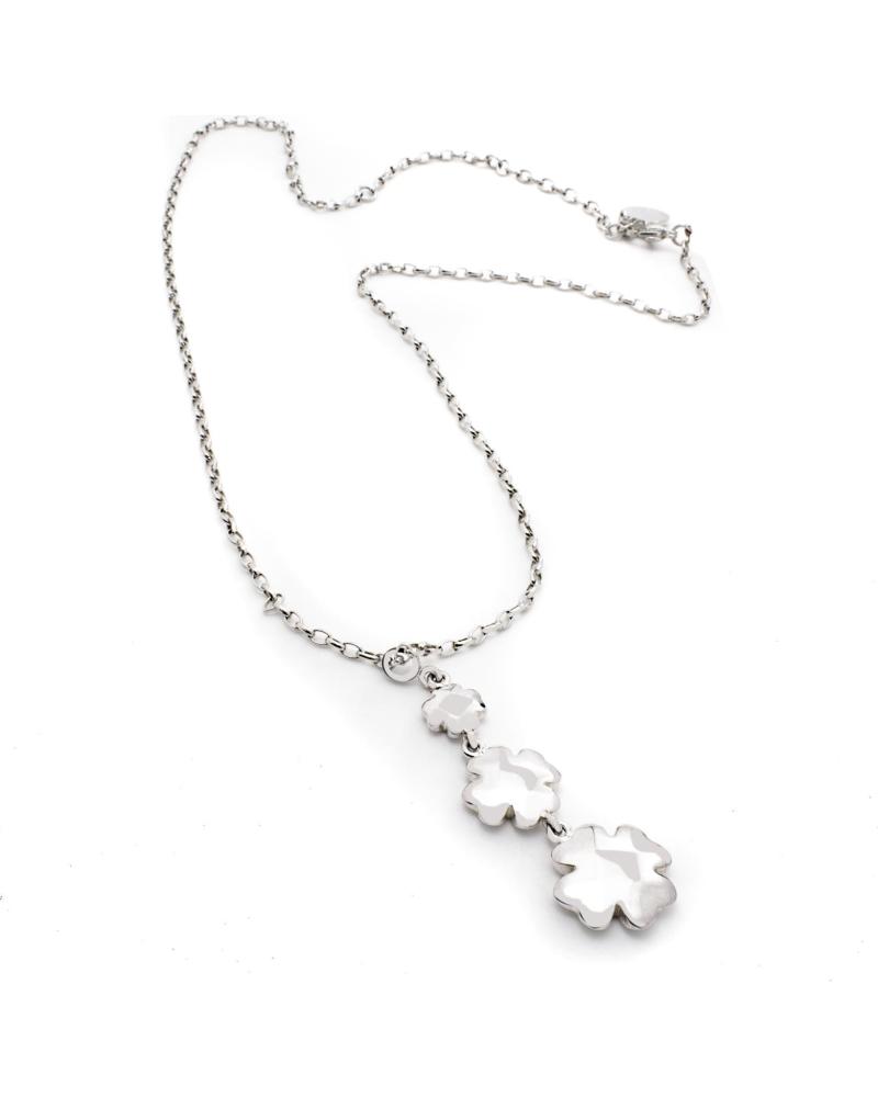 COLLAR LARGO FOLLI FOLLIE 1N9F134 CON COLGANTES CIRCULARES ASIMÉTRICOS