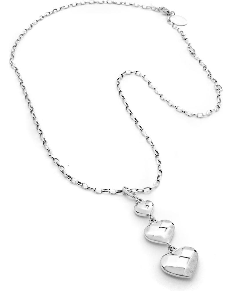 COLLAR FOLLI FOLLIE 1N9F135 CON TRIPLE COLGANTE DE CORAZÓN
