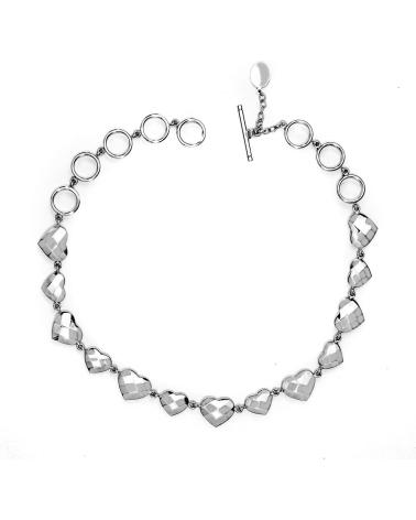 COLLAR FOLLI FOLLIE 1N9F146 DE PLATA CON ESLABONES IRREGULARES