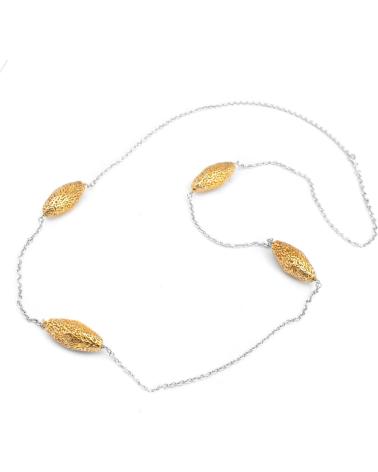COLLAR FOLLI FOLLIE 1N9S007Y CON DETALLES DE HOJAS DORADAS
