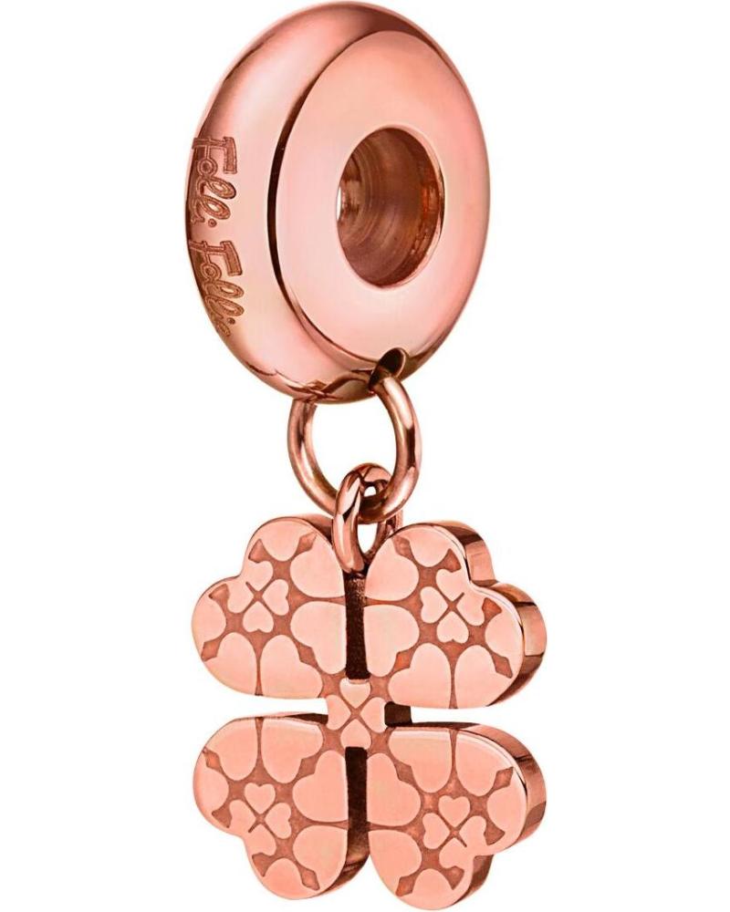 BRELOQUE PENDENTIF FOLLI FOLLIE 1P16T012R TRÈFLE OR ROSE