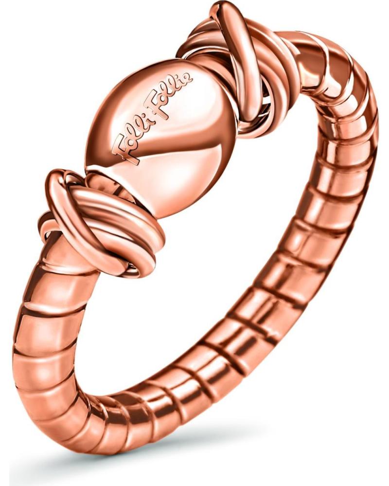 BAGUE FOLLI FOLLIE 1R14T031R-52 AVEC DESIGN SERPENT PLAQUÉ OR ROSE