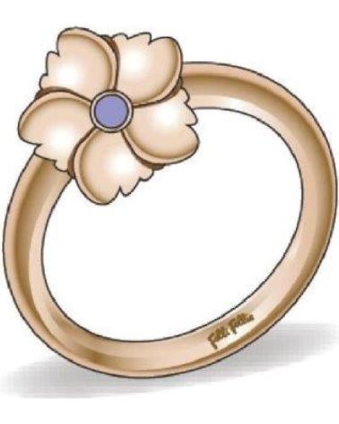 FOLLI FOLLIE RING 3R19T010RV-52 LILA-GOLDENE BLUME