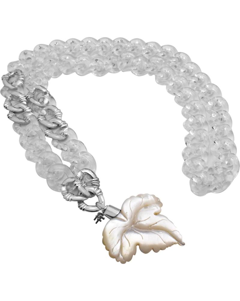 COLGANTE FOLLI FOLLIE 4N1S094CW CON DISEÑO DE HOJA