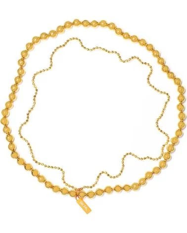 HALSKETTE FOLLI FOLLIE 4N9A112YY MIT DOPPELKETTE IN GOLD