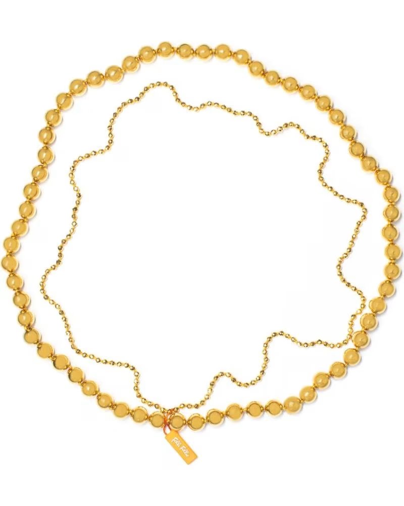HALSKETTE FOLLI FOLLIE 4N9A112YY MIT DOPPELKETTE IN GOLD