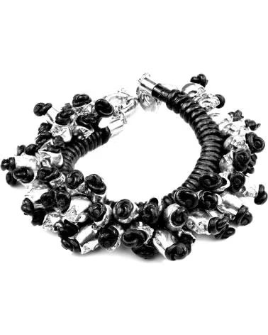 BRACELET À BRELOQUES FOLLI FOLLIE BA1L018WK NOIR ET ARGENTÉ