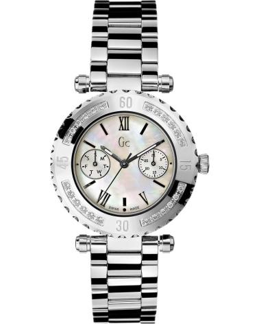 OROLOGIO GC X42107L1S ARGENTATO CON LUNETTA TESTURIZZATA PLATA