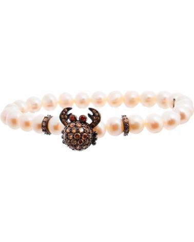 BRACCIALE LANCASTER JLA-BR-CRAB-4-WH CON CHARM GRANCHIO E PERLE BIANCHE