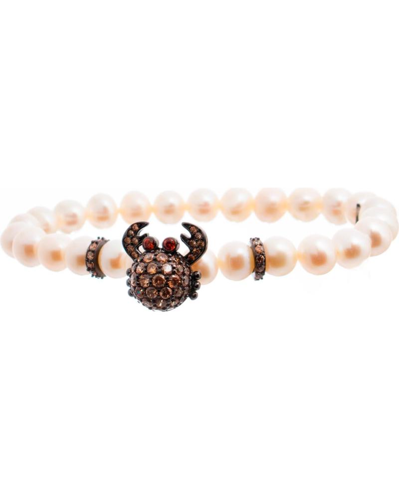 BRACCIALE LANCASTER JLA-BR-CRAB-4-WH CON CHARM GRANCHIO E PERLE BIANCHE