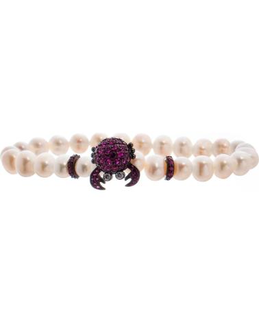 BRACCIALE LANCASTER JLA-BR-CRAB-5-WH CON CHARM GRANCHIO E PERLE BIANCHE
