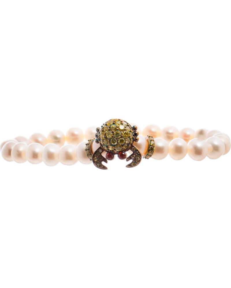 BRACCIALE LANCASTER JLA-BR-CRAB-6-WH CON CHARM GRANCHIO