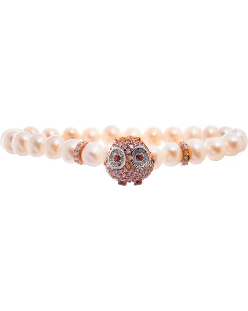 BRACCIALE LANCASTER JLA-BR-OWL-2-WH CON CIONDOLO GUFO BIANCO
