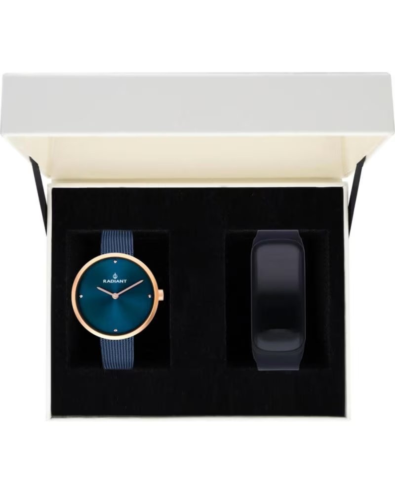 Início-RADIANT-CONJUNTO RELÓGIO ANALÓGICO RADIANT RA463205T AZUL COM PULSEIRA DE ATIVIDADE-AZUL
