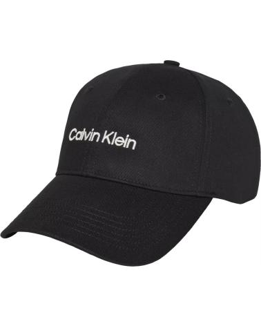 CALVIN KLEIN LOGO EMBROIDERY BASEBALL CAP NEGRO
