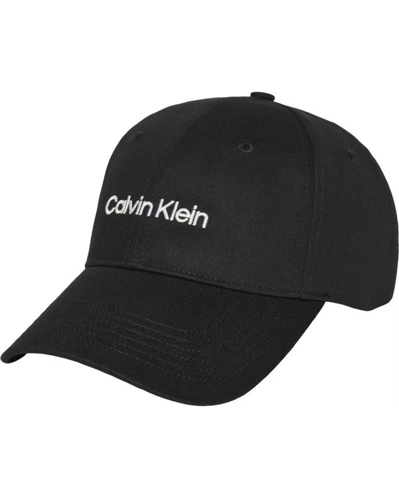 CALVIN KLEIN LOGO EMBROIDERY BASEBALL CAP NEGRO
