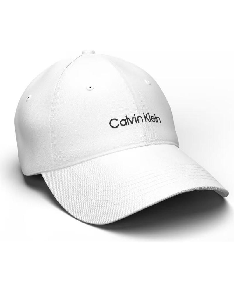 CALVIN KLEIN LOGO EMBROIDERY BASEBALL CAP BLANCO