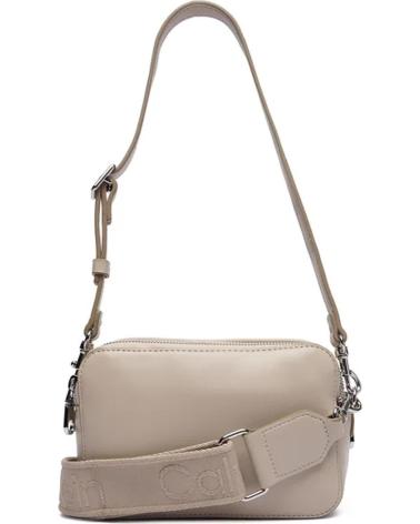 CALVIN KLEIN WEBBING DOUBLE STRAP TAUPE