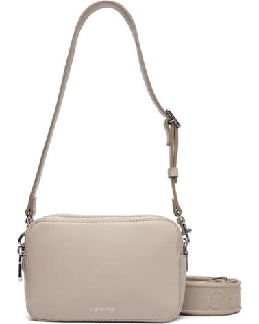 CALVIN KLEIN WEBBING DOUBLE STRAP TAUPE
