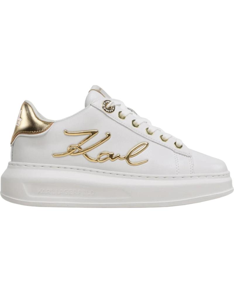 KARL LAGERFELD SIGNIA LACE LTHR KL62510A BLANC BLANCO