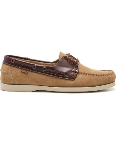 SCARPE DA BARCA LOIS JEANS IN CAMOSCIO CAMMELLO CON LACCI CAMEL