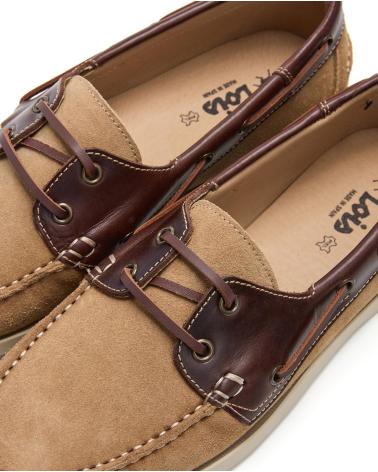SCARPE DA BARCA LOIS JEANS IN CAMOSCIO CAMMELLO CON LACCI CAMEL