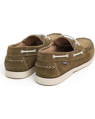 SCARPE DA BARCA LOIS JEANS IN CAMOSCIO FOREST CON LACCI FOREST