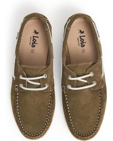 SCARPE DA BARCA LOIS JEANS IN CAMOSCIO FOREST CON LACCI FOREST