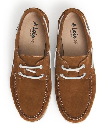 SAPATOS NÁUTICOS LOIS JEANS EM CAMURÇA CARVALHO COM ATACADORES ROBLE
