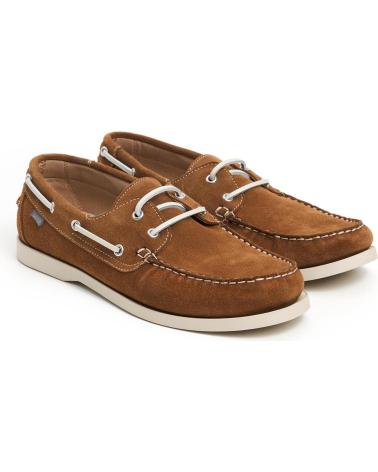 SAPATOS NÁUTICOS LOIS JEANS EM CAMURÇA CARVALHO COM ATACADORES ROBLE