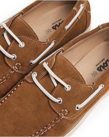 SAPATOS NÁUTICOS LOIS JEANS EM CAMURÇA CARVALHO COM ATACADORES ROBLE