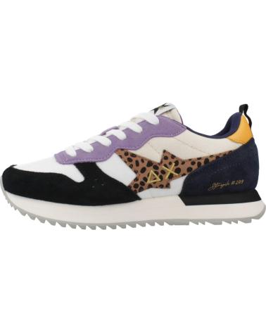 SUN68 STARGIRL S01 BIANCO - ZAPATILLAS MULTICOLOR CON ESTAMPADO LEOPARDO S01 BIANCO