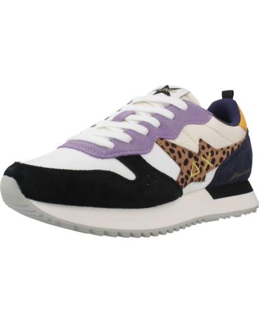 SUN68 STARGIRL S01 BIANCO - MEHRFARBIGE SNEAKER MIT LEOPARDENMUSTER S01 BIANCO