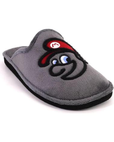 CABRERA 2935 ZAPATILLAS DE CASA GRIS CON DISEÑO MARIO BROS GRIS