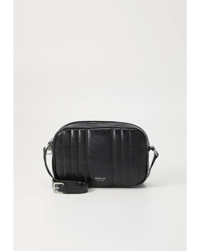 REPLAY MALA A TIRACOLO FW3721 BEGE ACOLCHOADA EFEITO PELE BEIGE